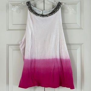 Free People beaded neckline sleeveless top Size S